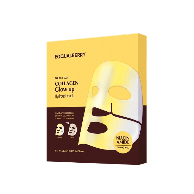EQQUALBERRY - COLLAGEN GLOW UP HYDROGEL MASK (30G*4EA)